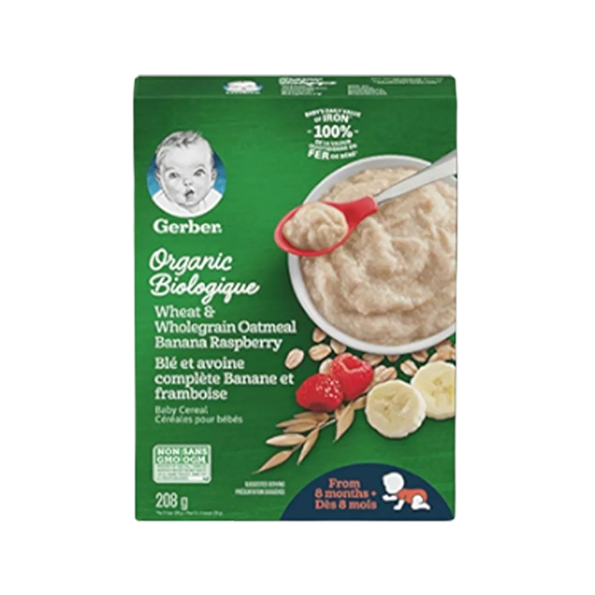 Gerber GERBER Organic Wheat & Wholegrain Oatmea 208G