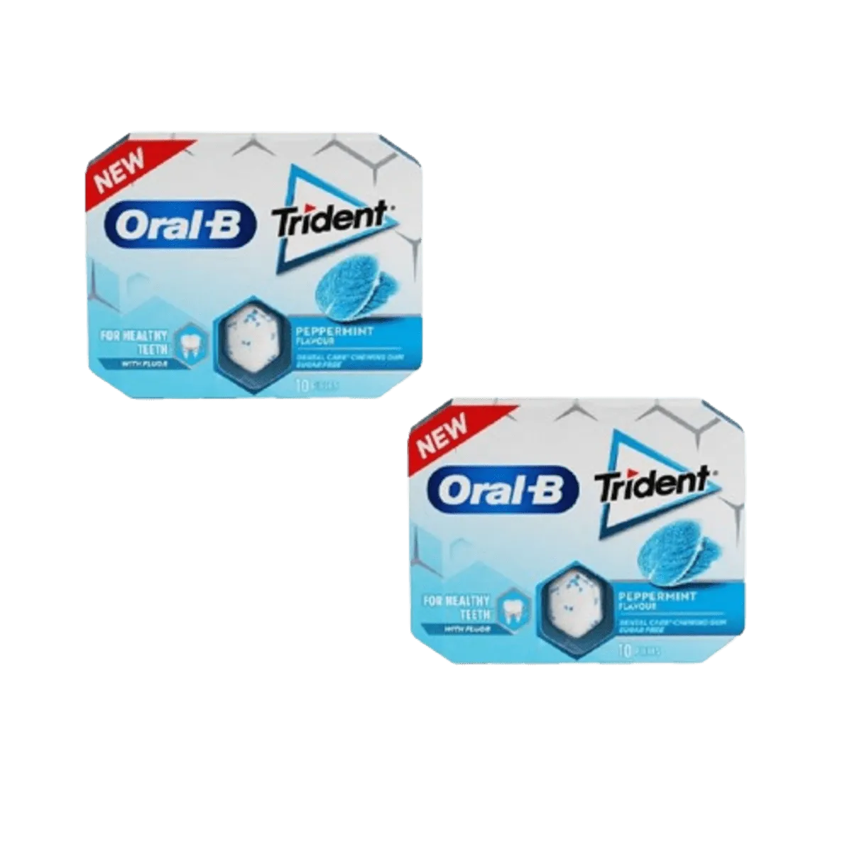 Oral-B Tridenrt Peppermint Flavour Gum Sugar Free 10pc