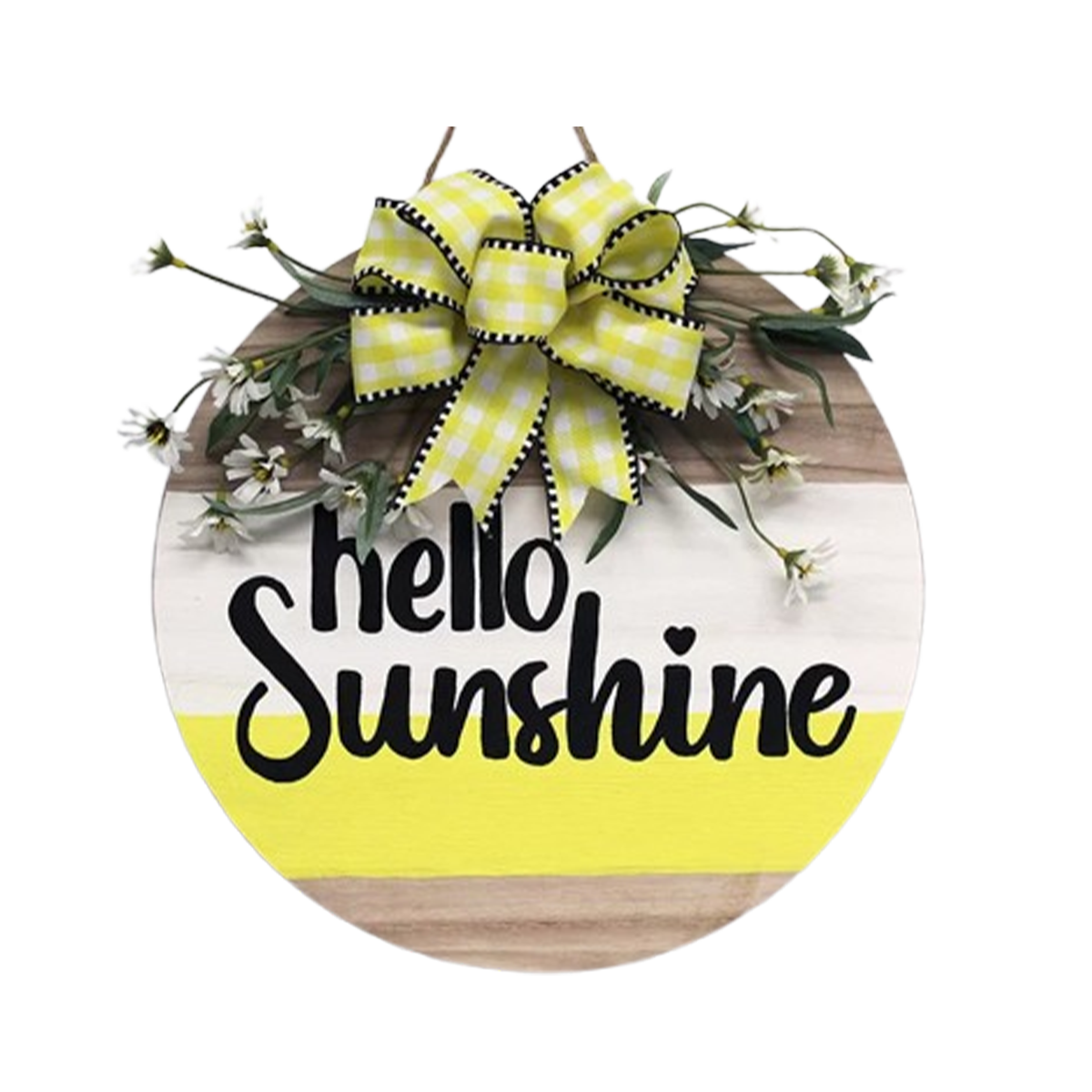 Imagine Design Hello Sunshine Dimensional Seasonal Door Hanger, 10"x10"x1/4"