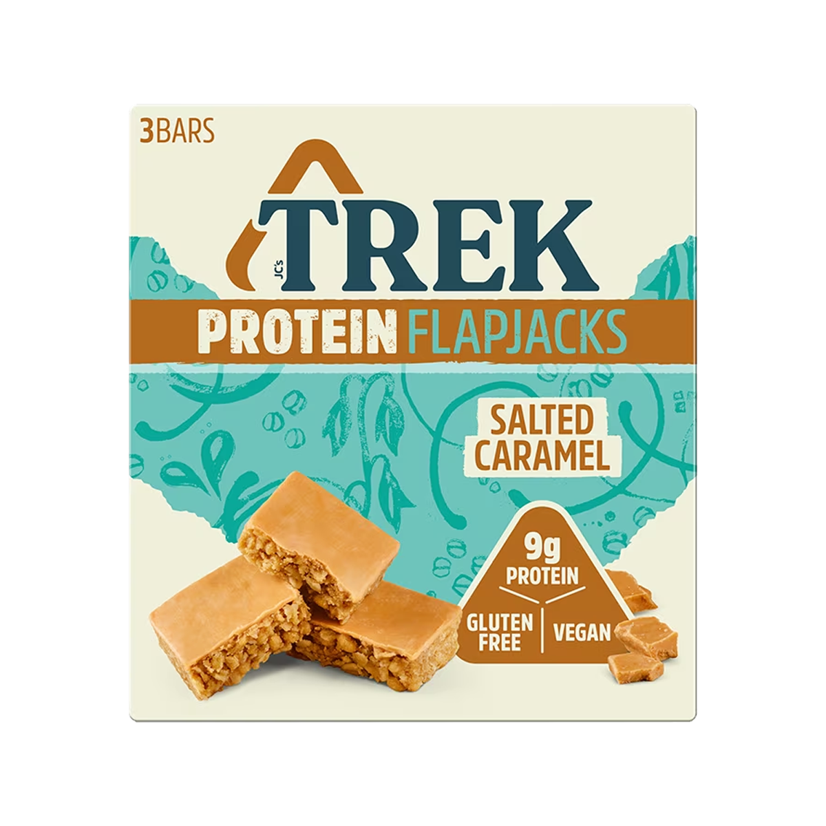 Trek Protein Flapjacks Salted Caramel 3 x 50g
