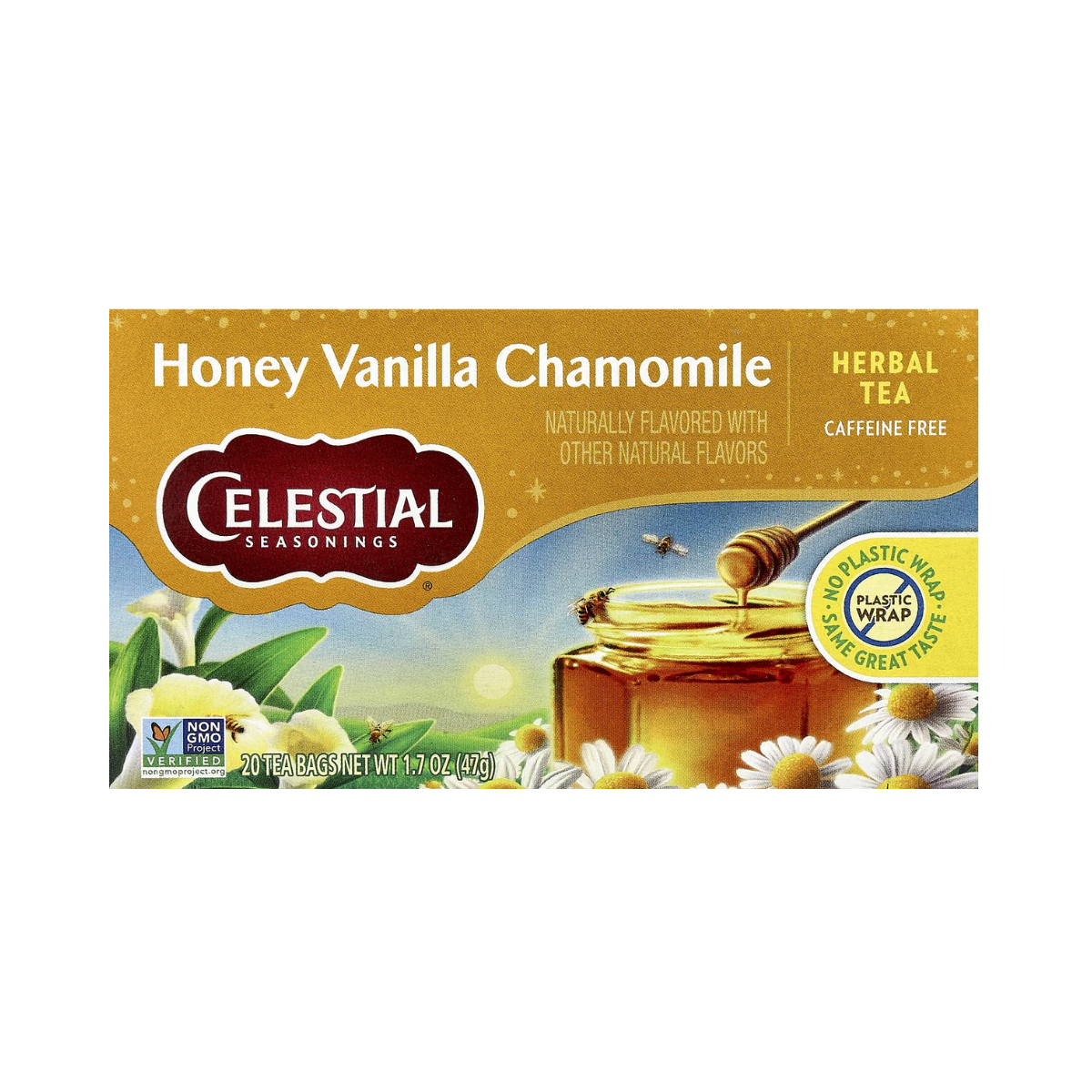 Celestial Seasonings, Herbal Tea Chamomile Caffeine Free, Case Of 6, 20 bag