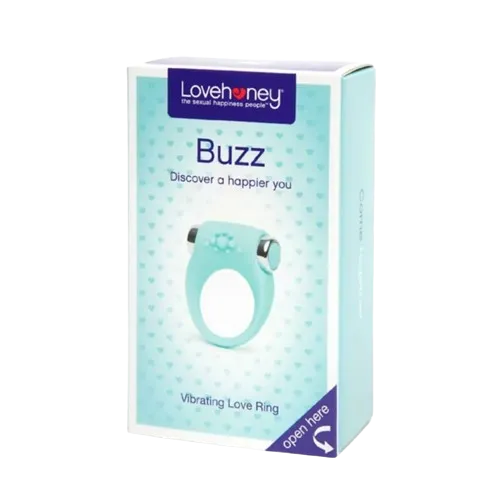 Lovehoney Buzz Vibrating Ring Aqua Love 1Pack