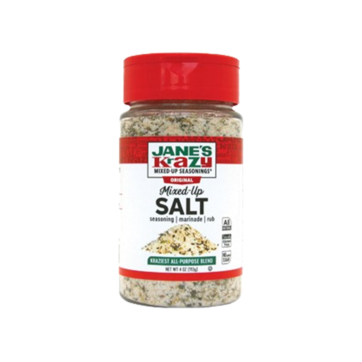 Jane`s, Krazy Mixed Up Salt, Case Of 12, 4 oz