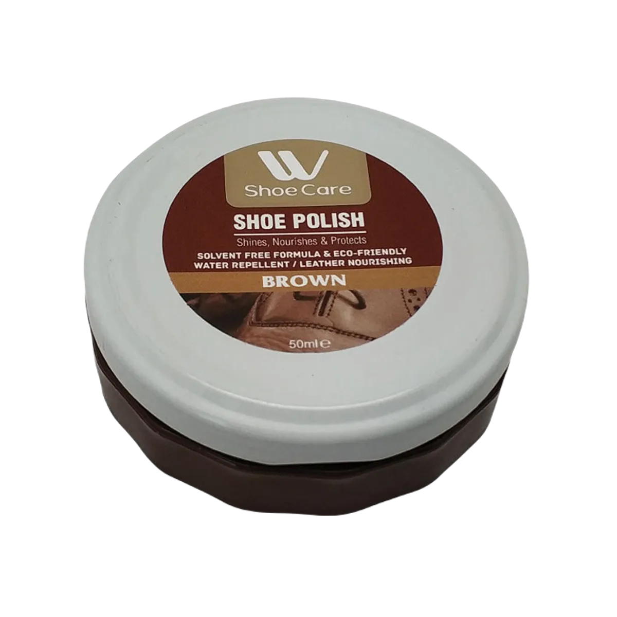 WMB Shoe Polish Brown Tin 50ml