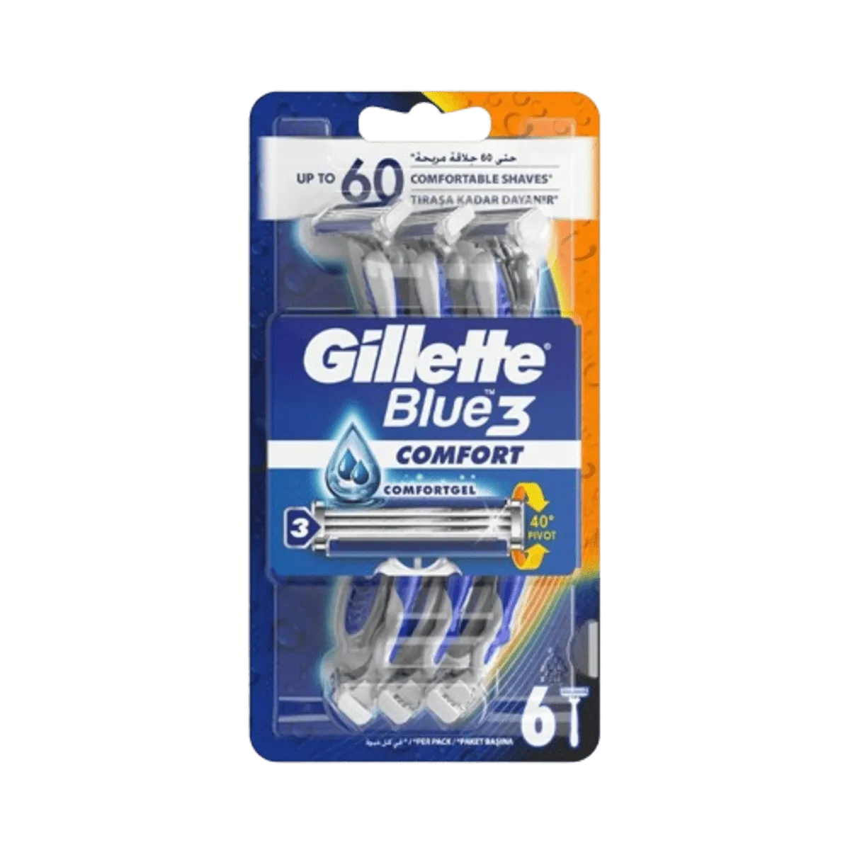 Blue3 Comfort Use Horse Shaving Razor 6 Pcs