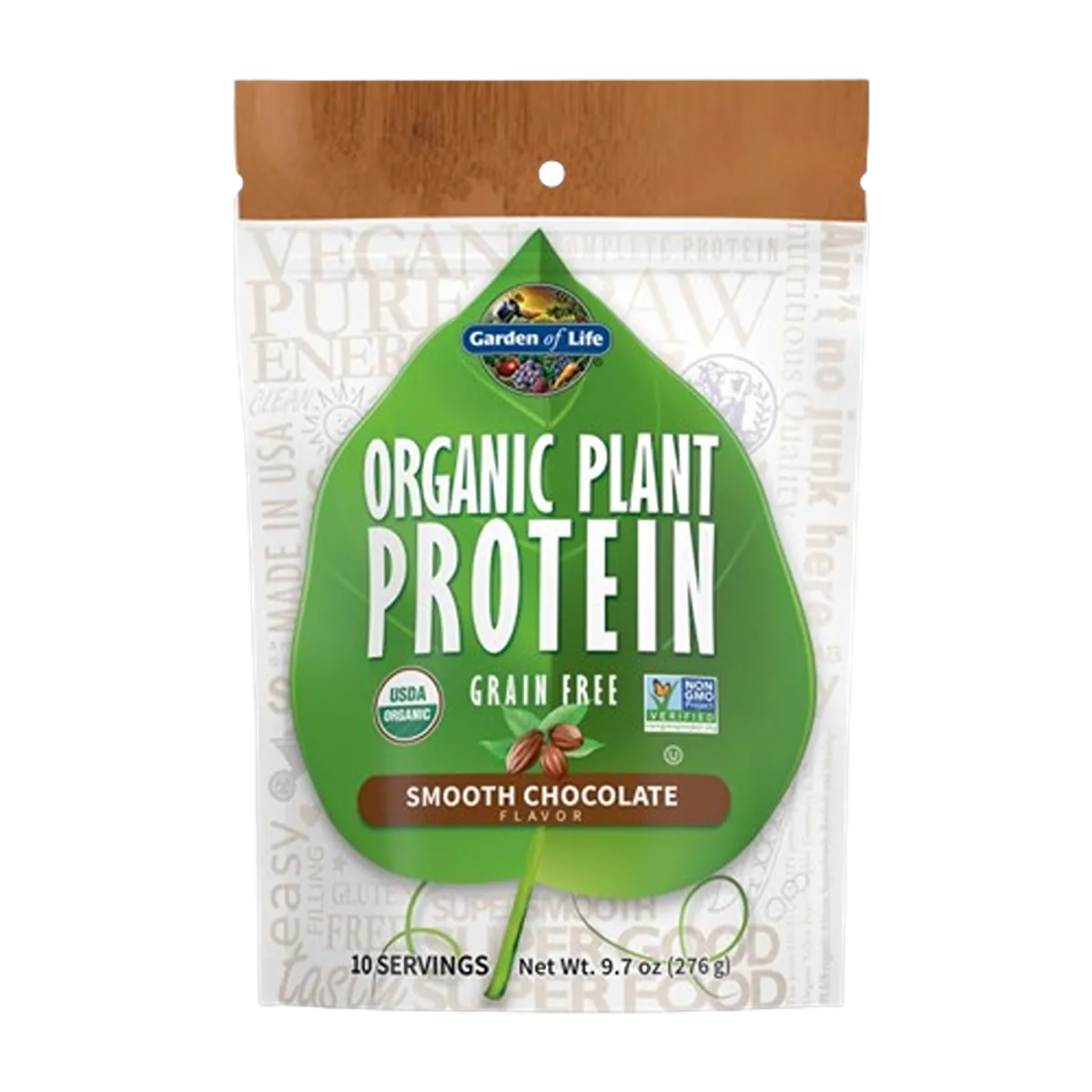 GARDEN OF LIFE ORGANIC PLANT PROTEIN, SMOOTH CHOCOLATE FLAVOR 276