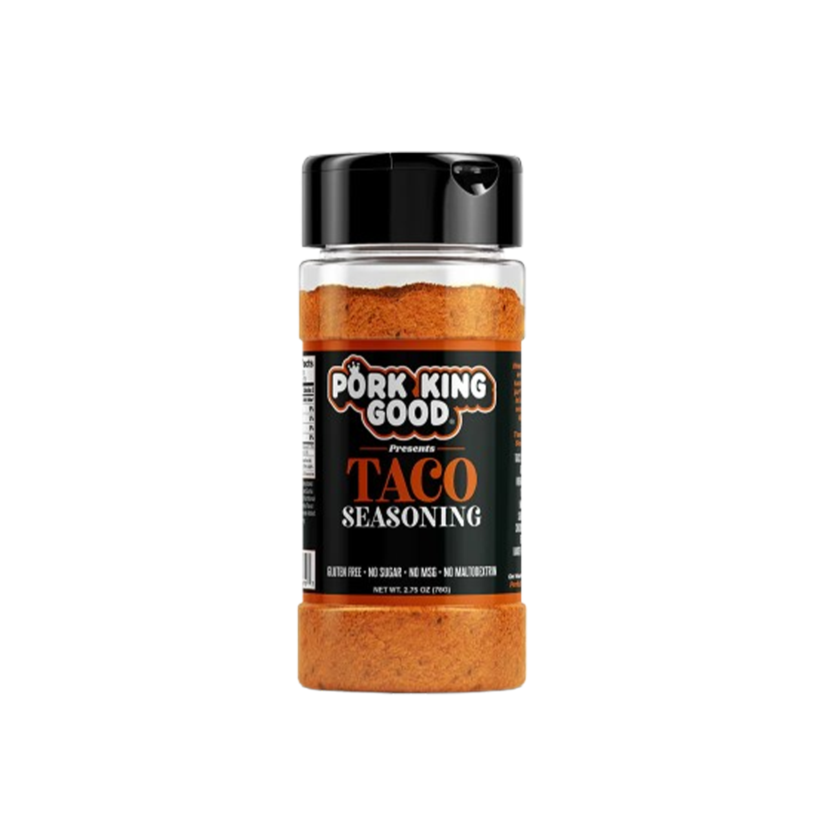Pork King Good Taco Seasoning Shaker Case of 6 - 2.75 oz