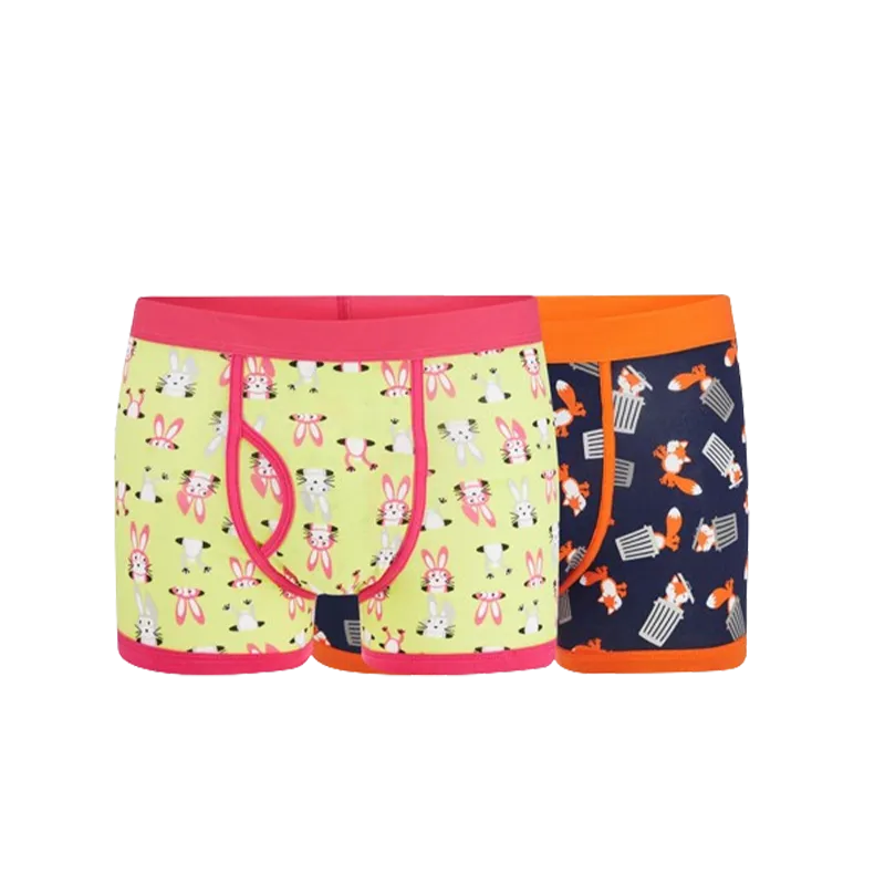 Red Herring 2 Pack Fox And Rabbit Print Keyhole Trunks