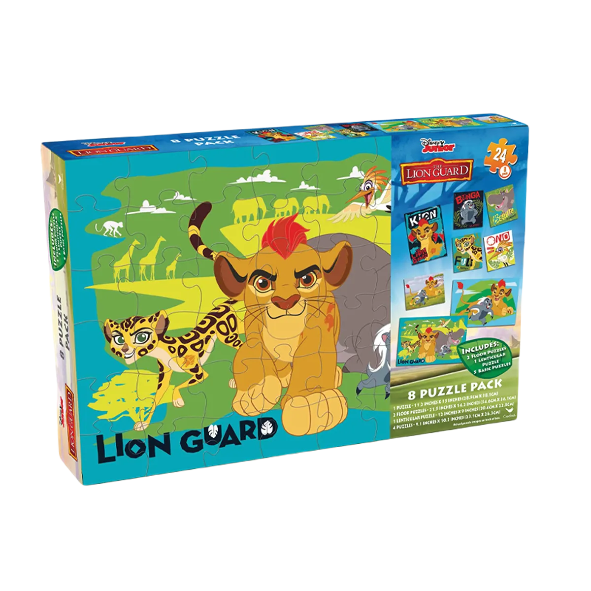 Lion Guard 8 Jigsaw Puzzles in Wood Storage Box