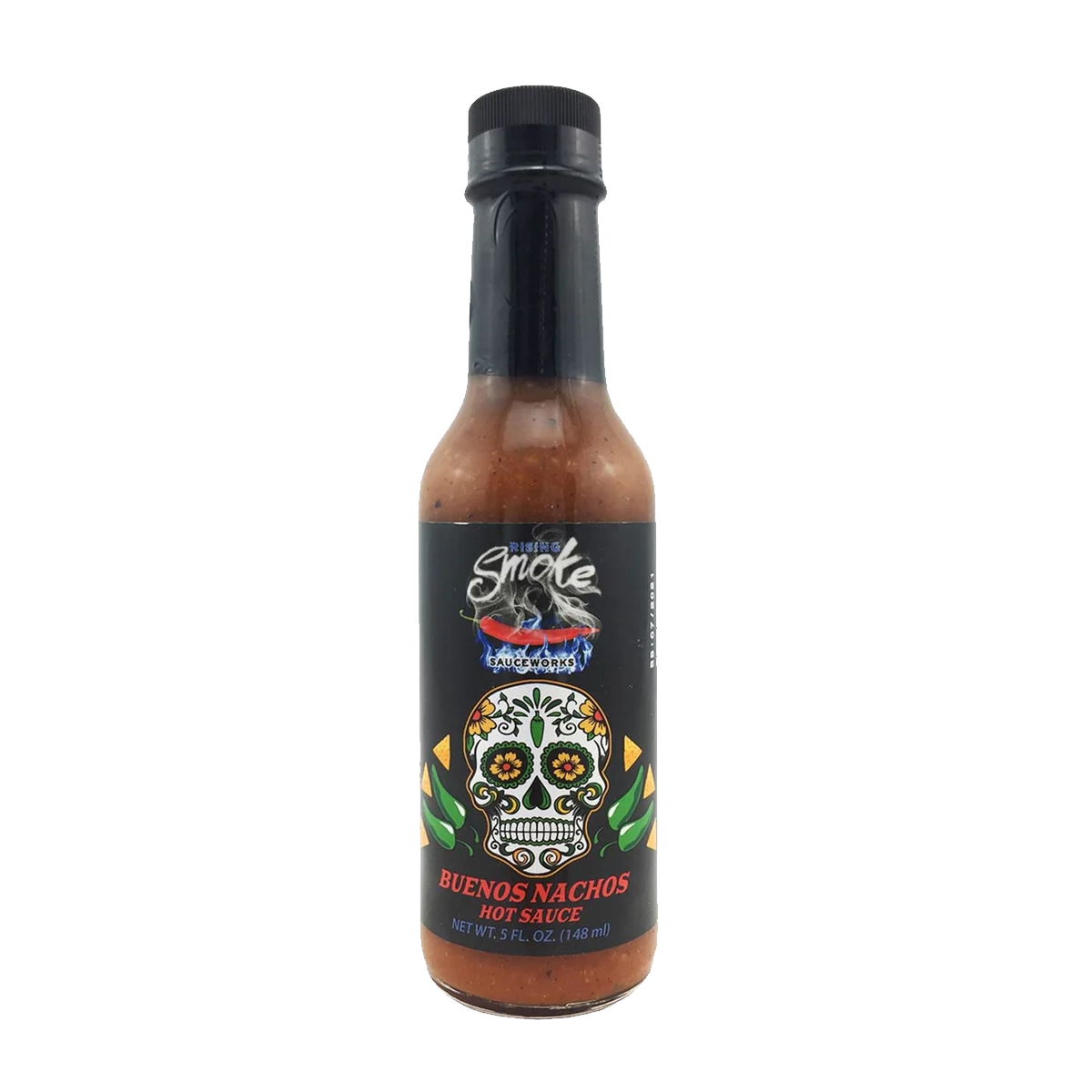 Rising Smoke Sauceworks, Buenos Nachos Hot Sauce - Case of 12 - 5 FL OZ