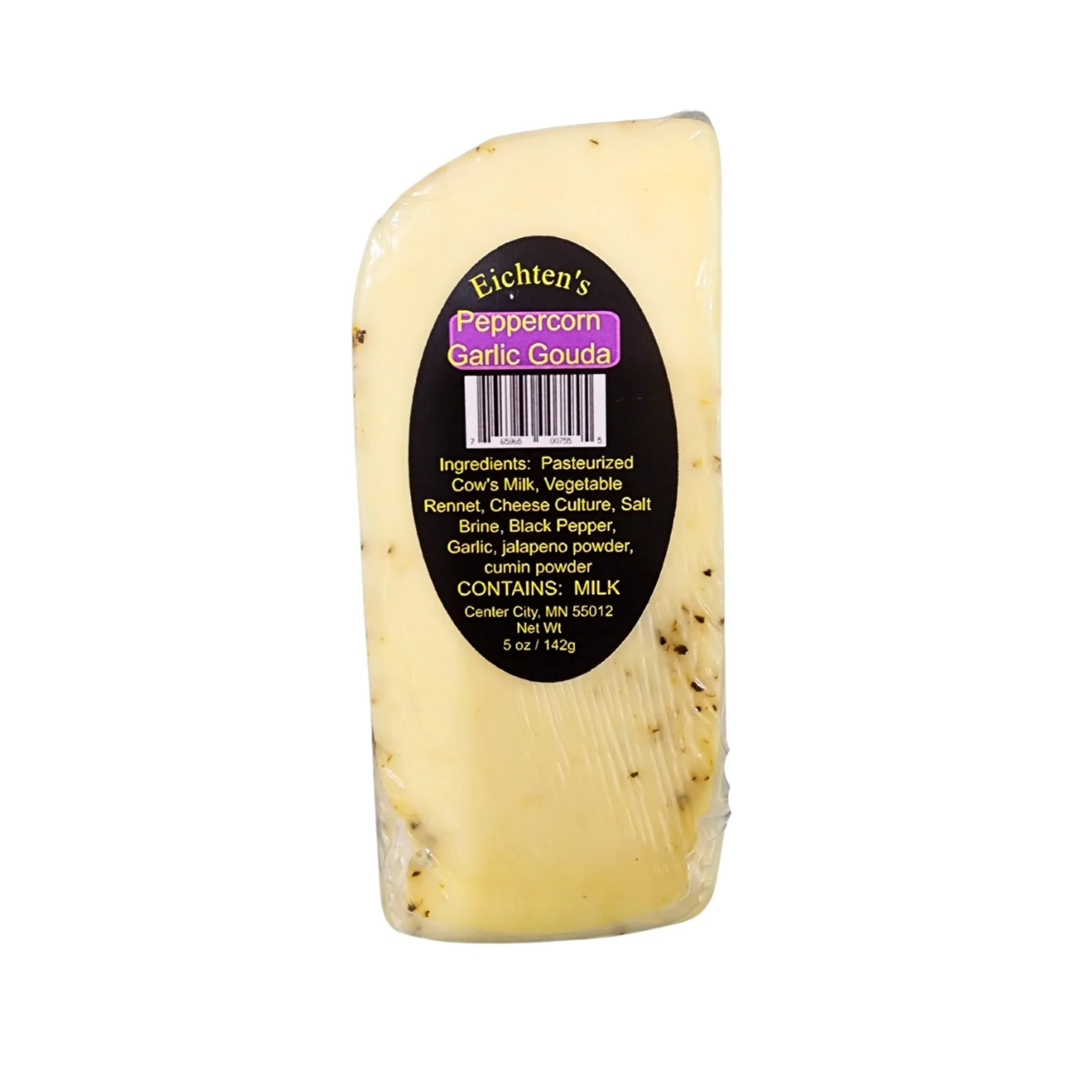 Eichtens Peppercorn Garlic Gouda Cheese Half Wheel - 5 lba