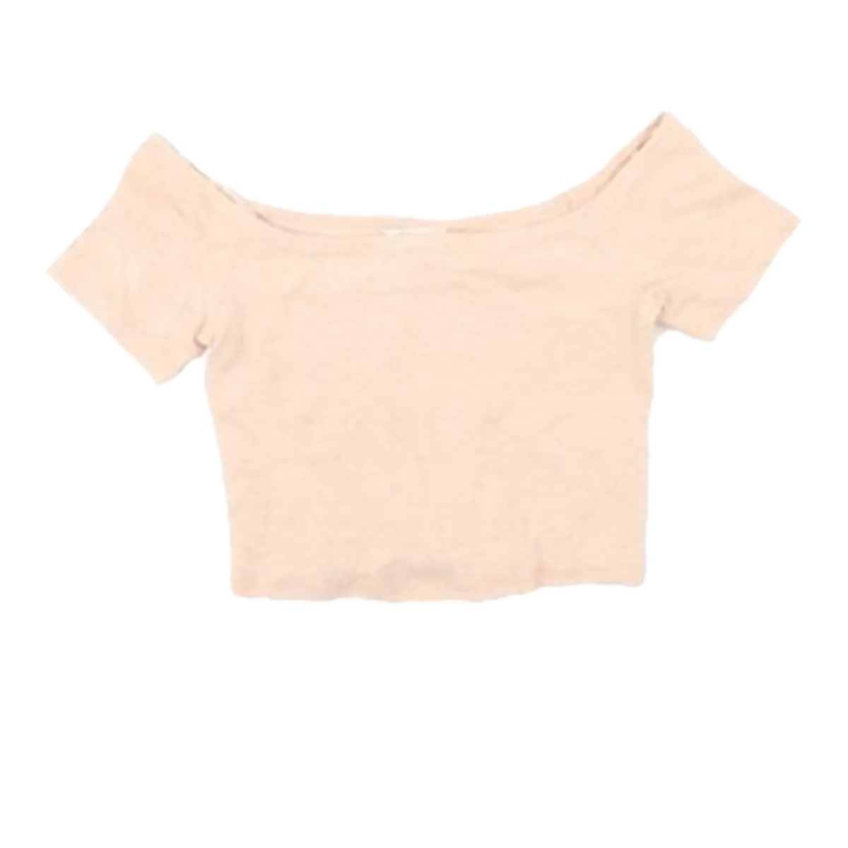 Miss Selfridge Pineapple Pink Cropped T-Shirt Colour: Pale Pink Size: