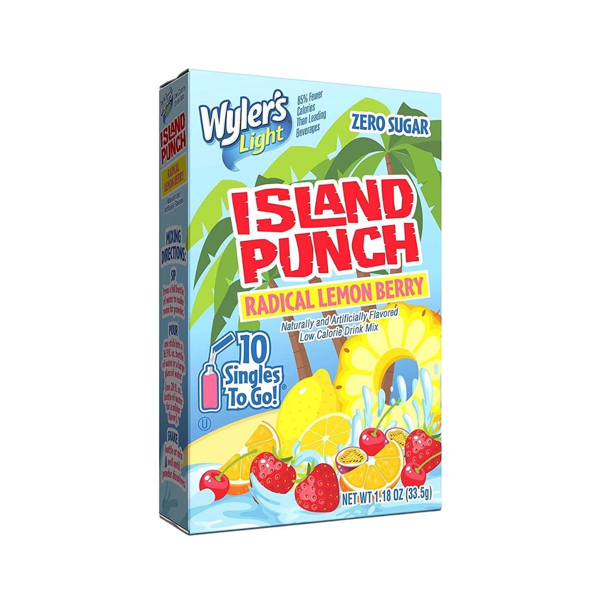 Wyler's Light Island Punch, Radical Lemon Berry, 10 CT
