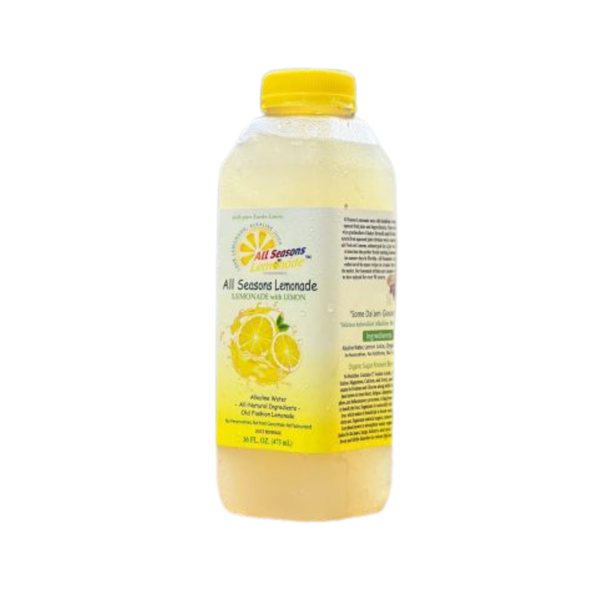 ALL SEASONS LEMONADE - Lemonade with Lemon - case of 4 - 16 oz.