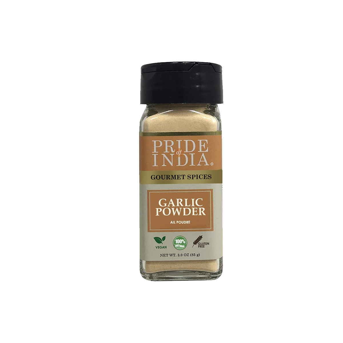 PRIDE OF INDIA Garlic Fine Ground - Case of 6 - 8 oz