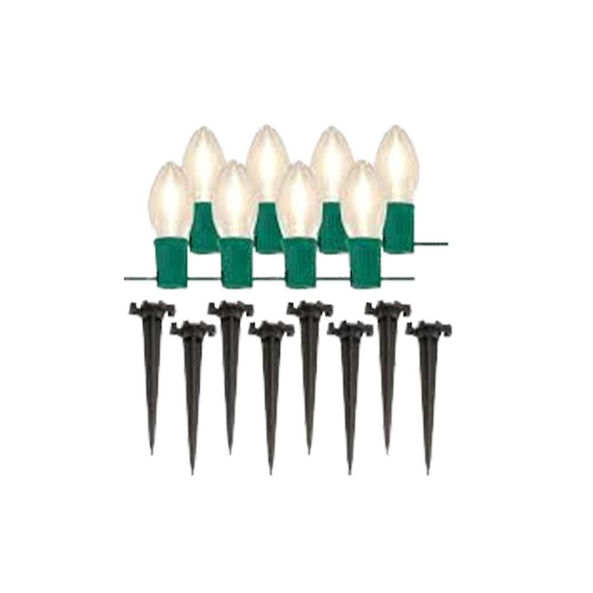 LumaBase Electric Pathway Lights With 8 Soft White LED Bulbs - 192" x 1.25" x 8.25"