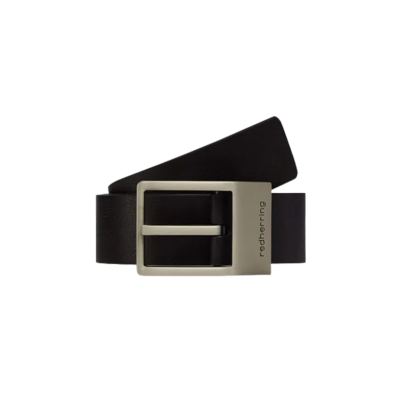 Red Herring Coated Bonded Leather Belt Small Black
