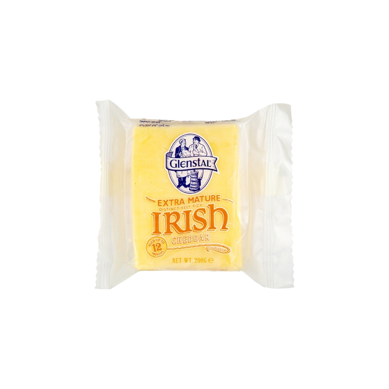 Glenstal Irish Cheddar Cheese White 200g Mature
