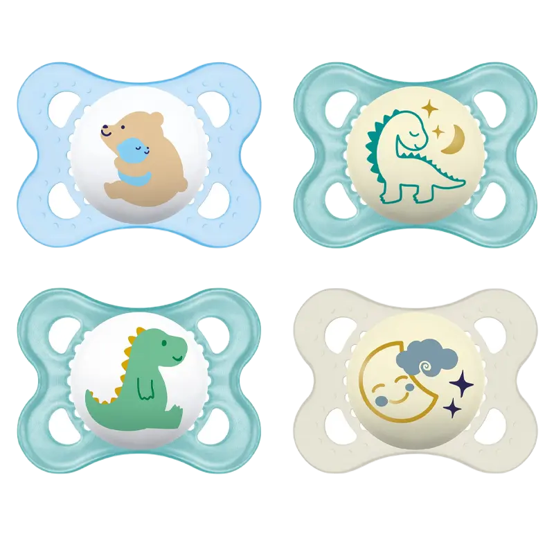 MAM Day and Night Silicone Dummies 0-6 Months