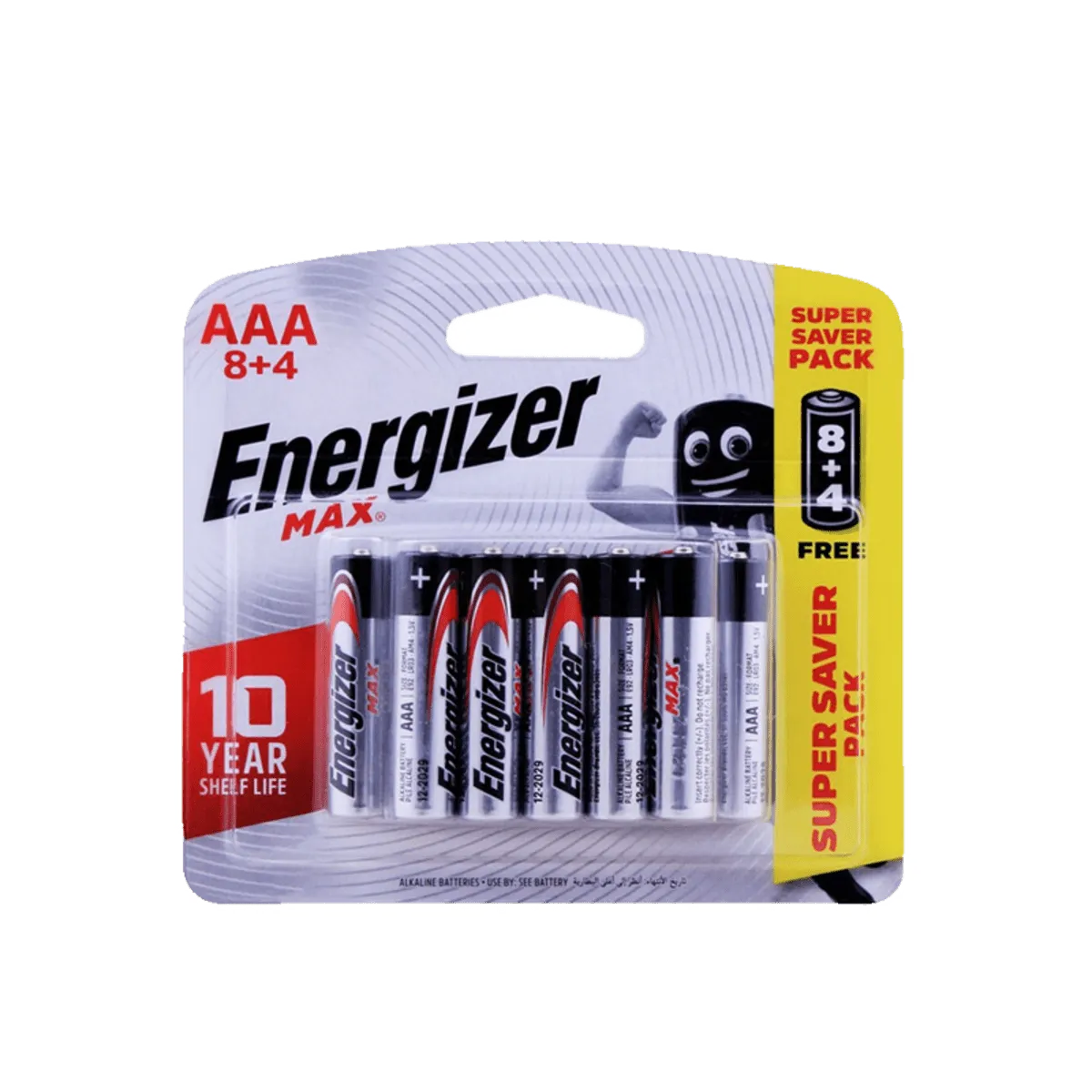 Energizer Max AAA Battries 8+4 Pack