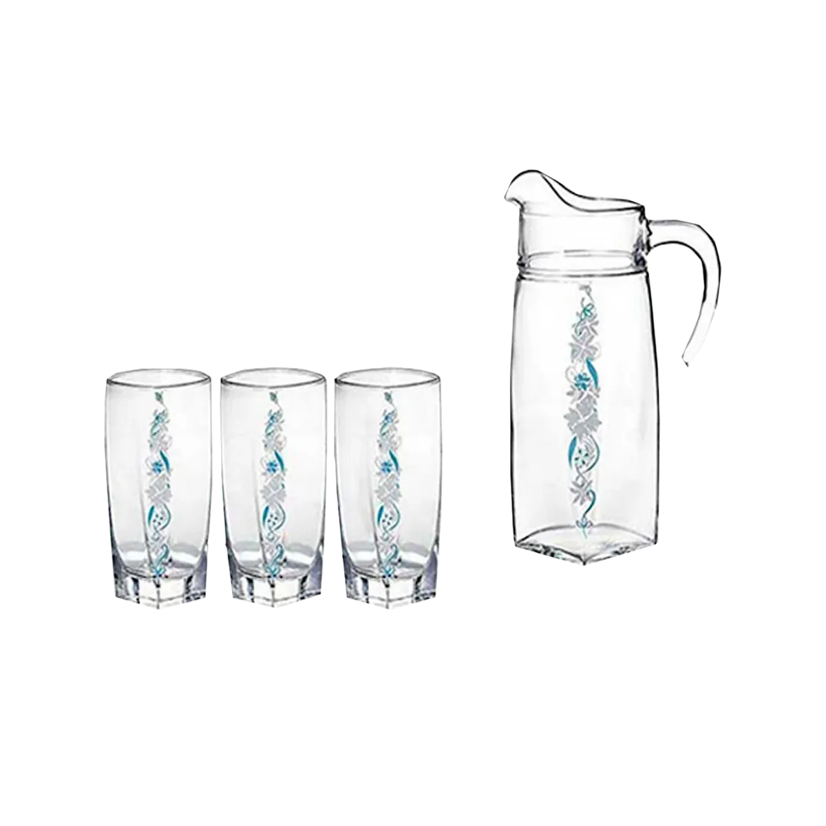 Q1137 Flame Sp Blue 7Pcs Drink Set Ss1/B3