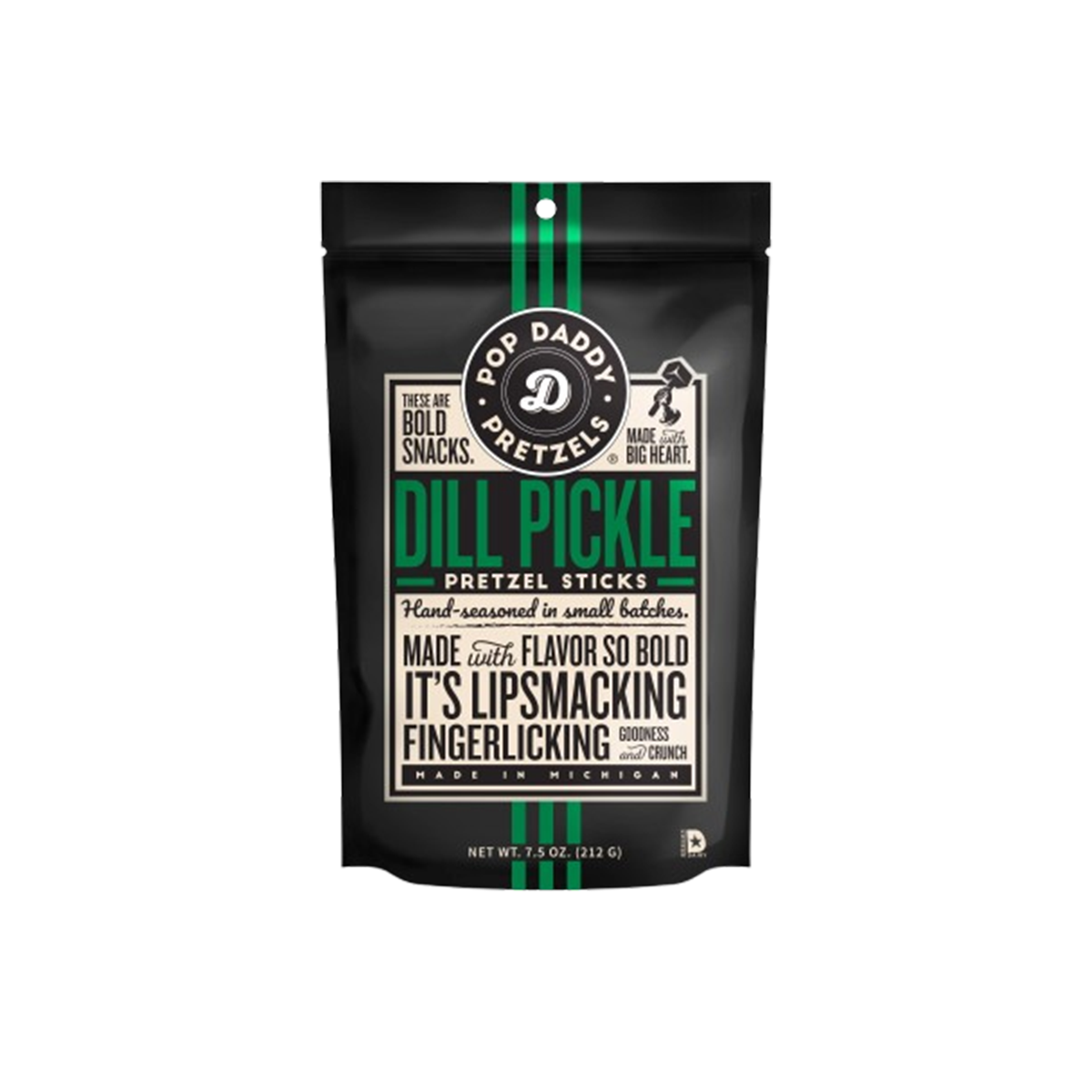 Pop Daddy, Dill Pickle Seasoned Sticks, Case Of 12, 7.5 oz
