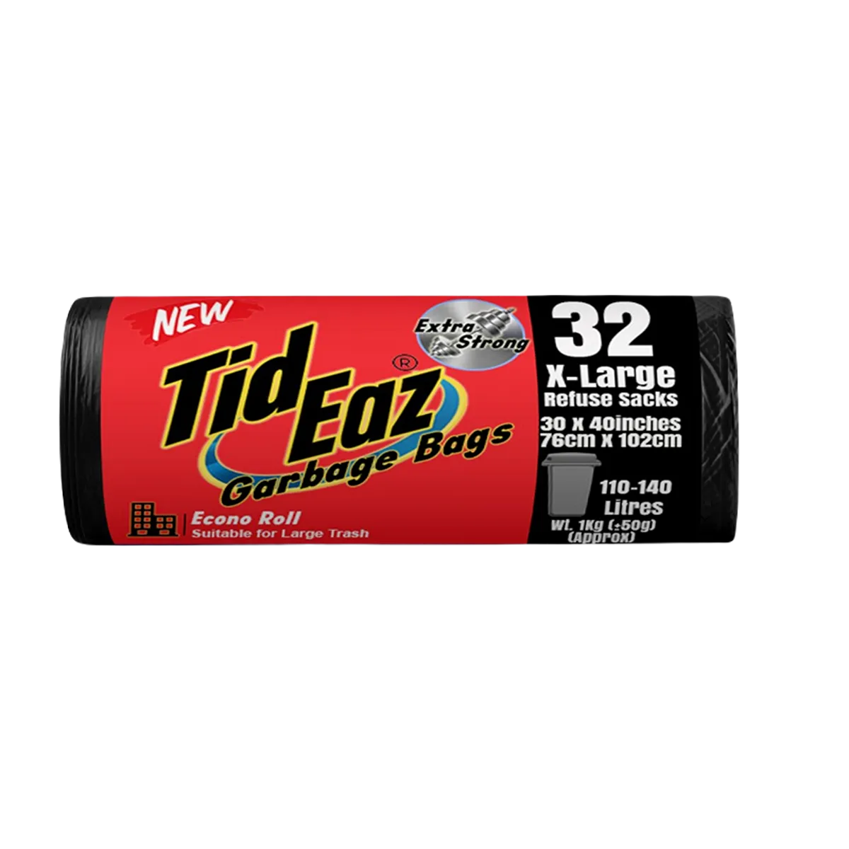 Tid Eaz Garbage Bags X Large 30 X 40 Inches Size-32