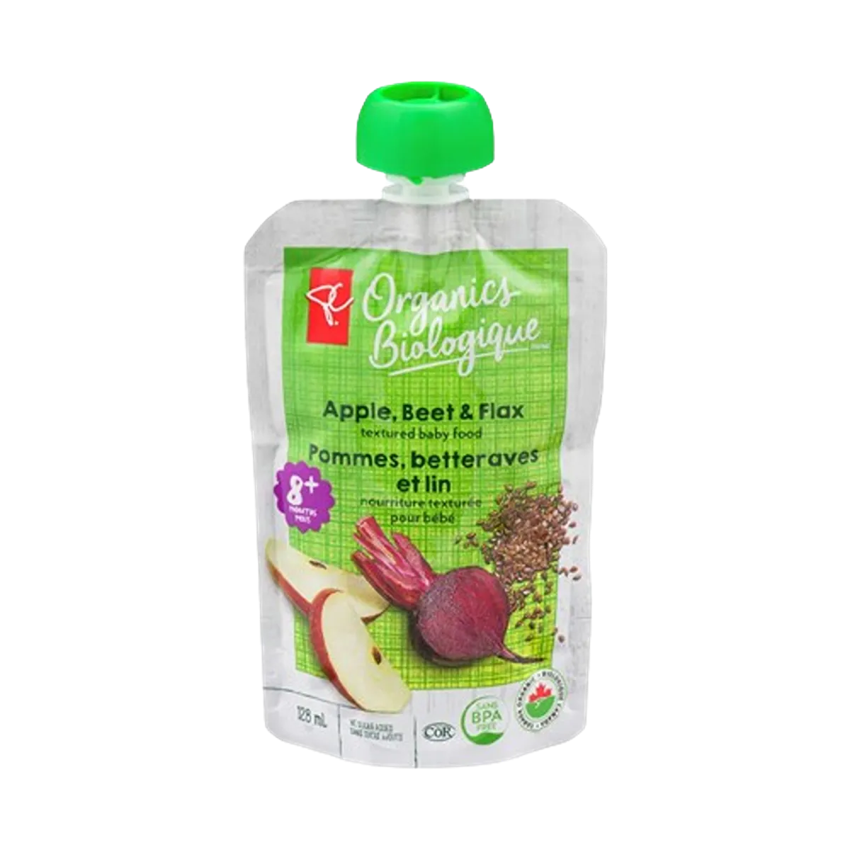 PC Organics PCO Apple Beet & Flax Strained Baby Food