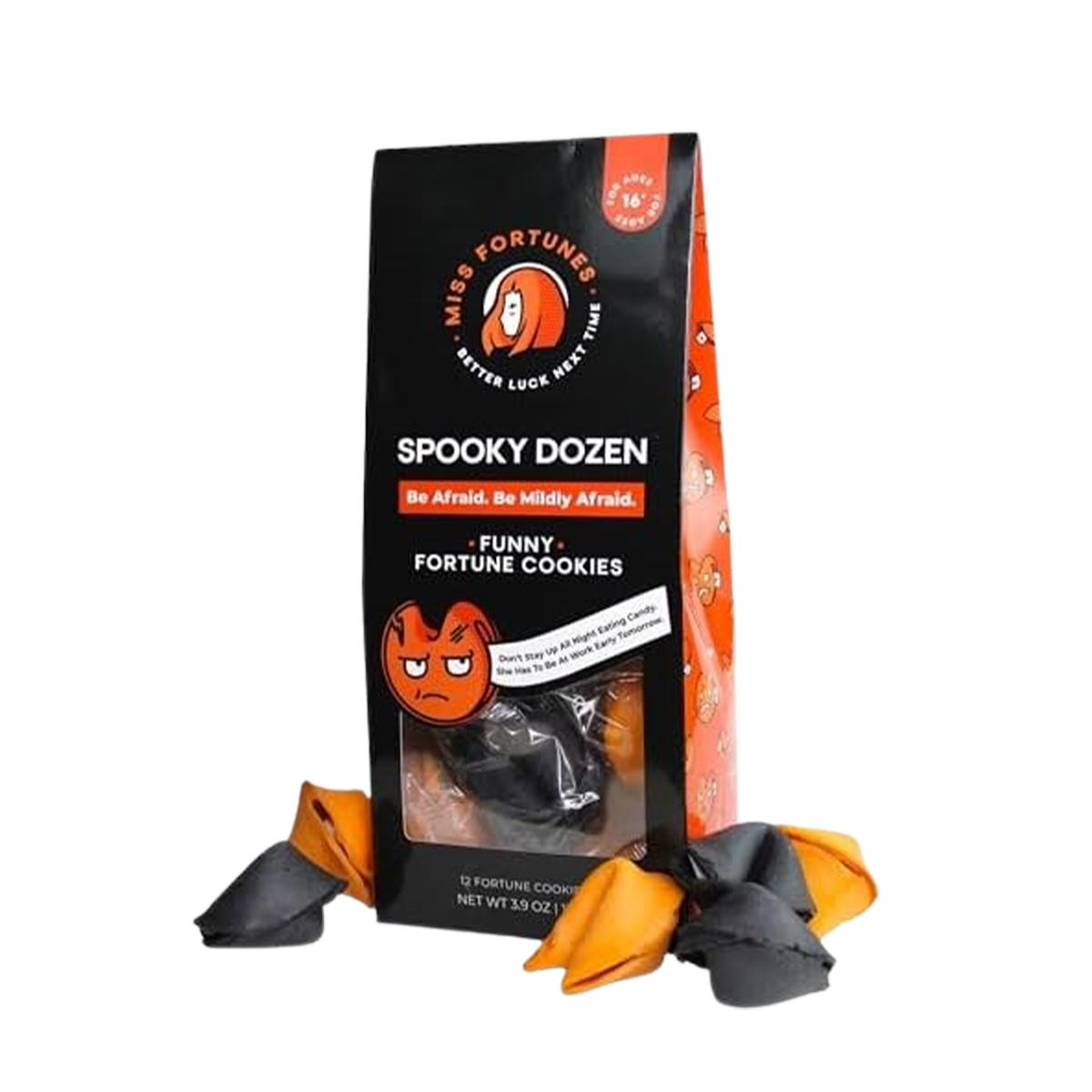 Miss Fortunes, The Spooky Dozen Fortune Cookies (Seasonal, ships September - October) - Case of 6 - 5 OZ
