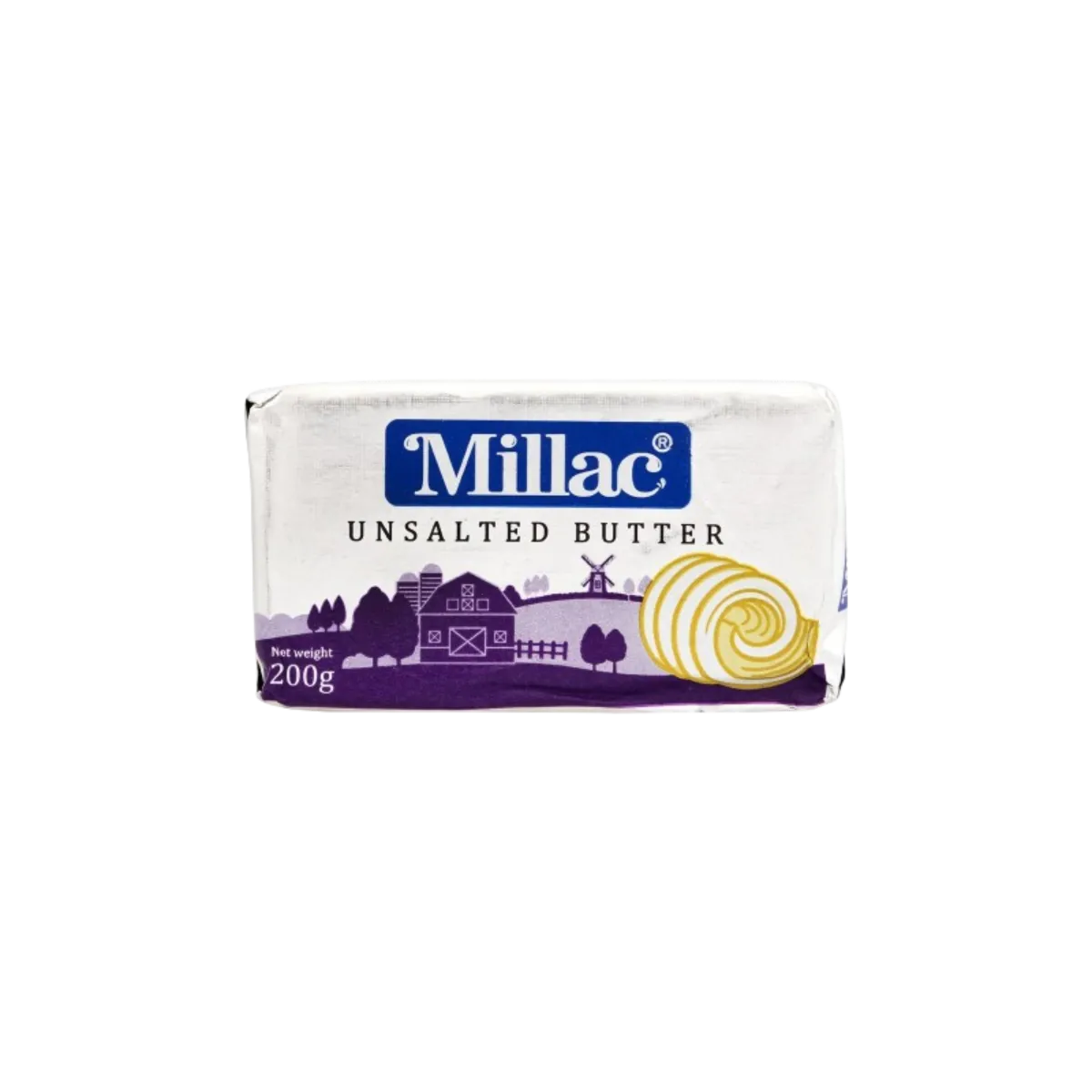 Millac Butter Unsalted White 200g