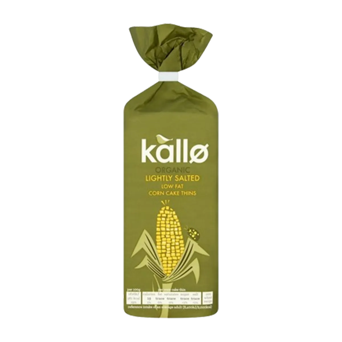 Kallo Foods Organic Corn Cakes Thin Slightly Salted 130g