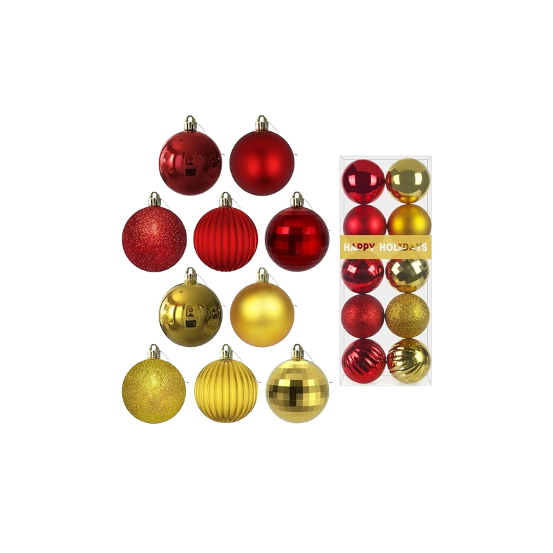CHAMDOL XMAS DIFFERENT BALL IN 3 (RED & GOLD ONLY