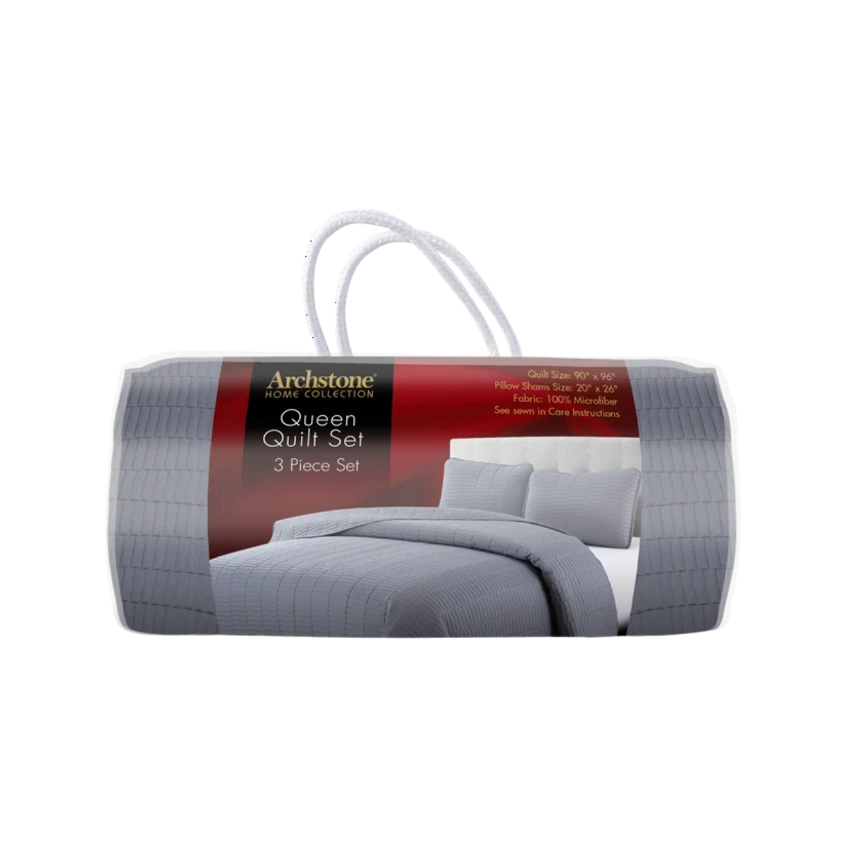 Archstone Collections 3 pc Quilt Set - Gray - 1lb