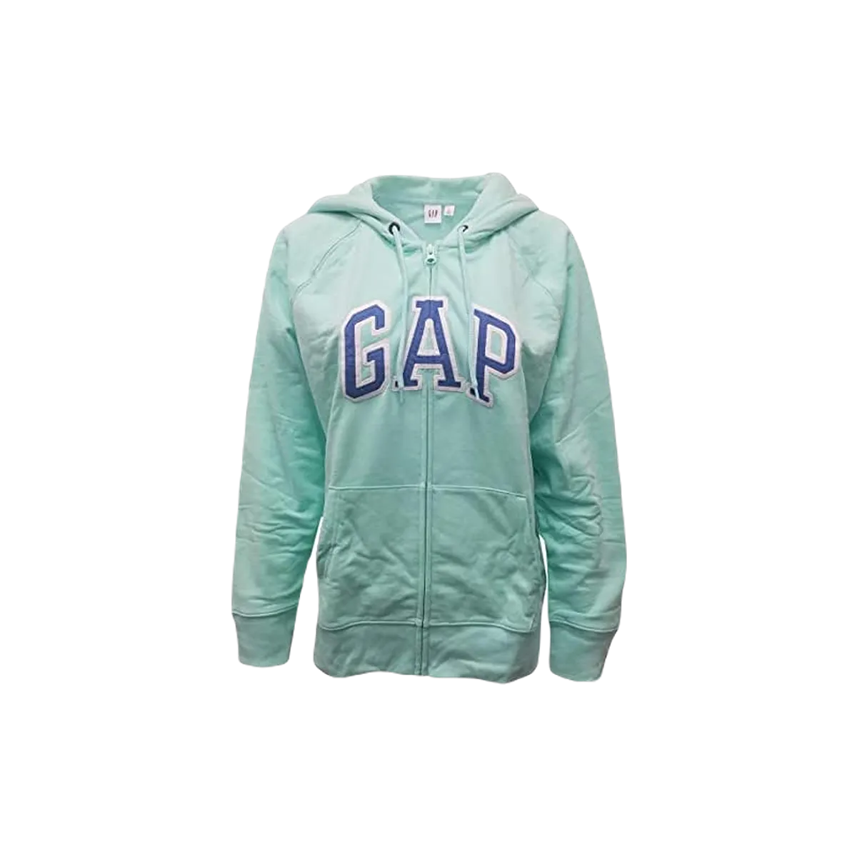 Gap Women Logo Zip Hoodie Sea Green L