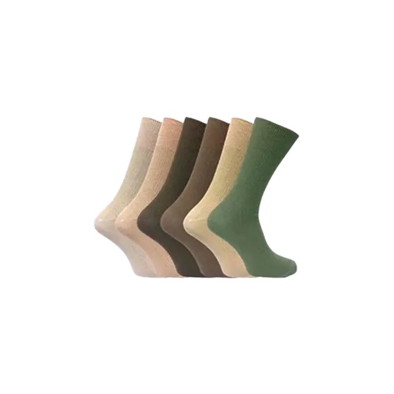 Burton Mens 5 panks Stripe Trainer Liner Khaki Socks