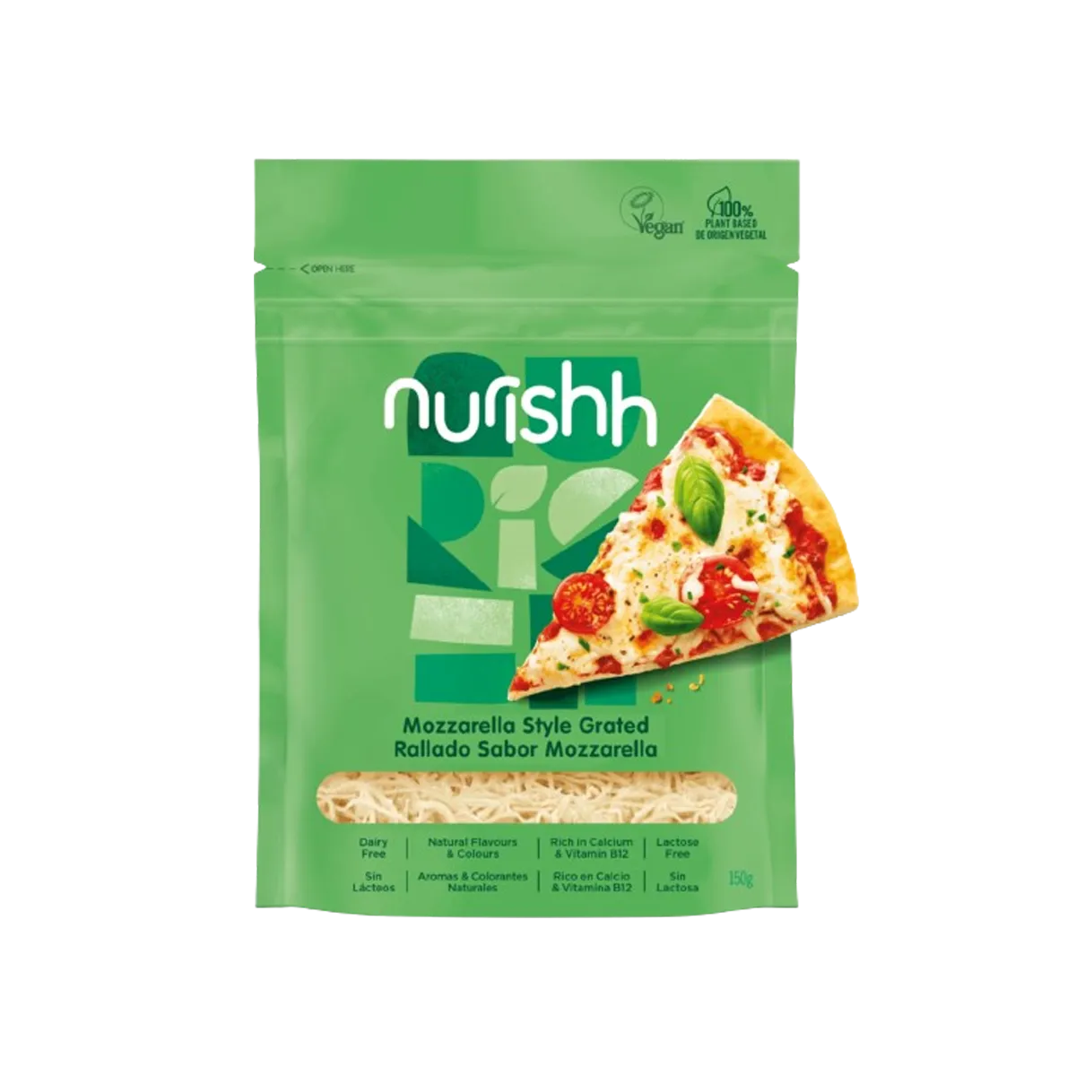 Vegan Grated Mozzarella , Nurishh, 150 G