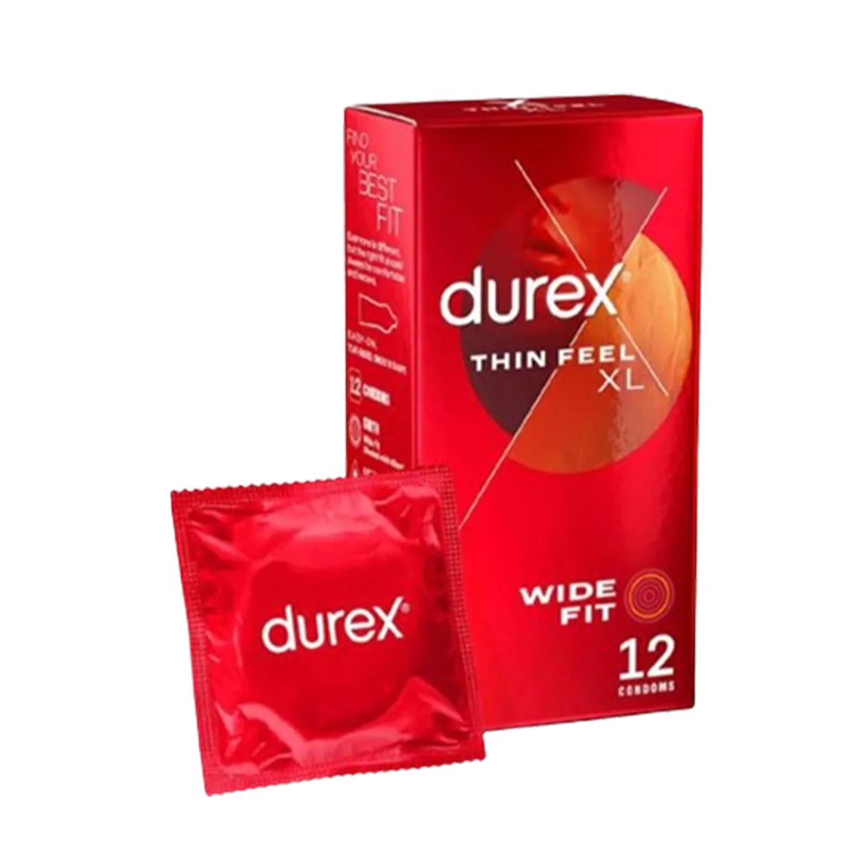 Durex Uk Condom 12 Pack Thin Feel XL Wide Fit