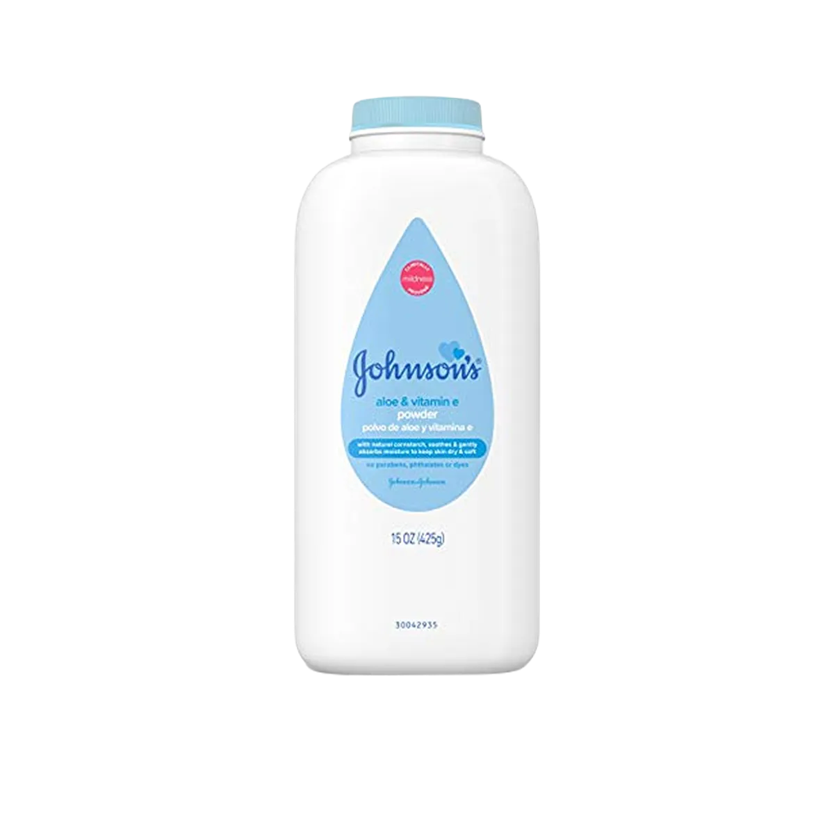 Johnsons Baby Powder with Naturally Derived Cornstarch Aloe & Vitamin