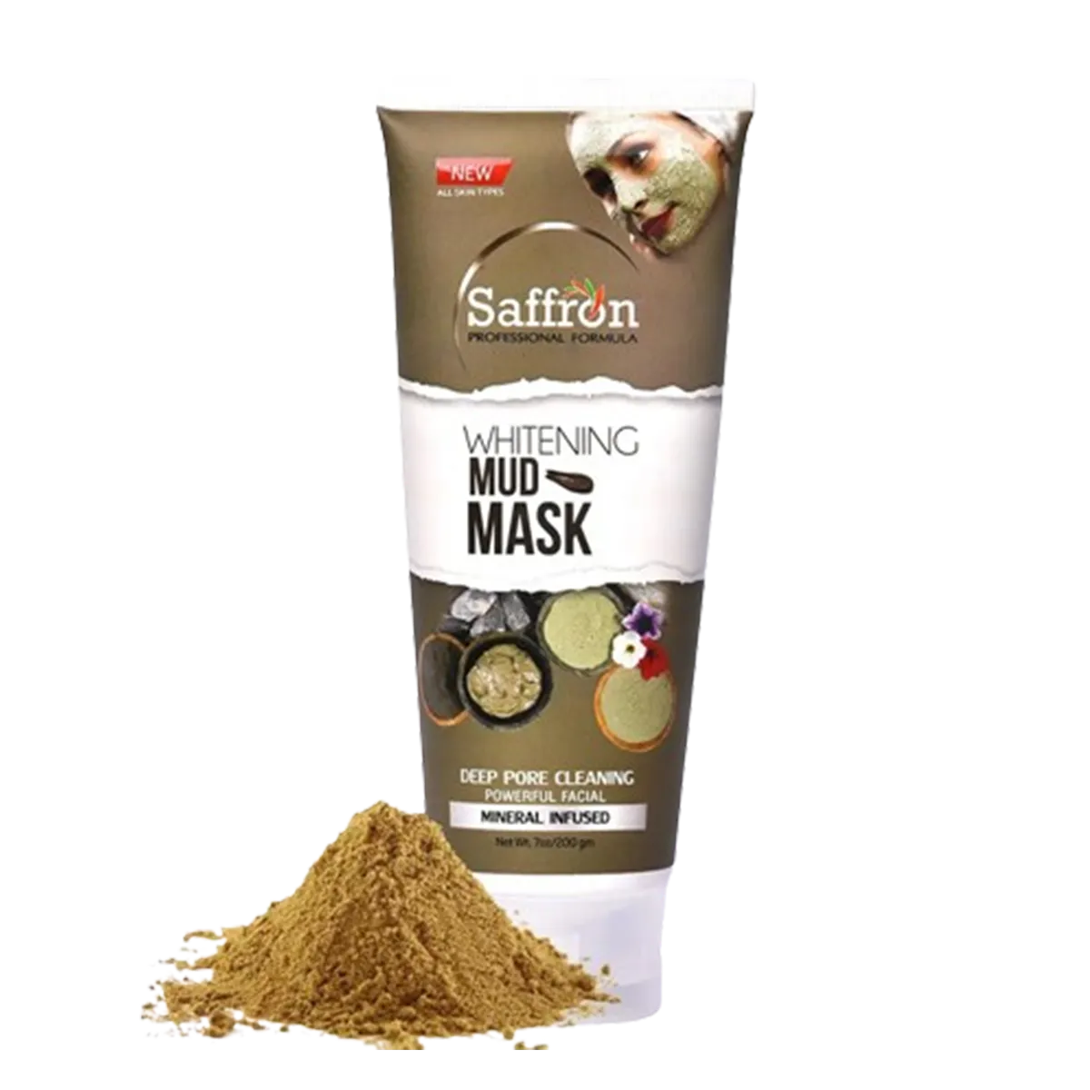 Saffron Whitening Mud Mask Mineral Infused 200gm