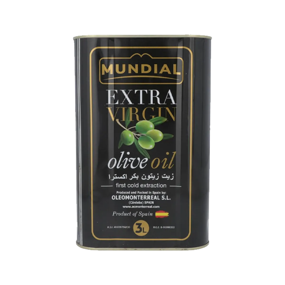 Mundial Extra Vergin 3ltr Tin