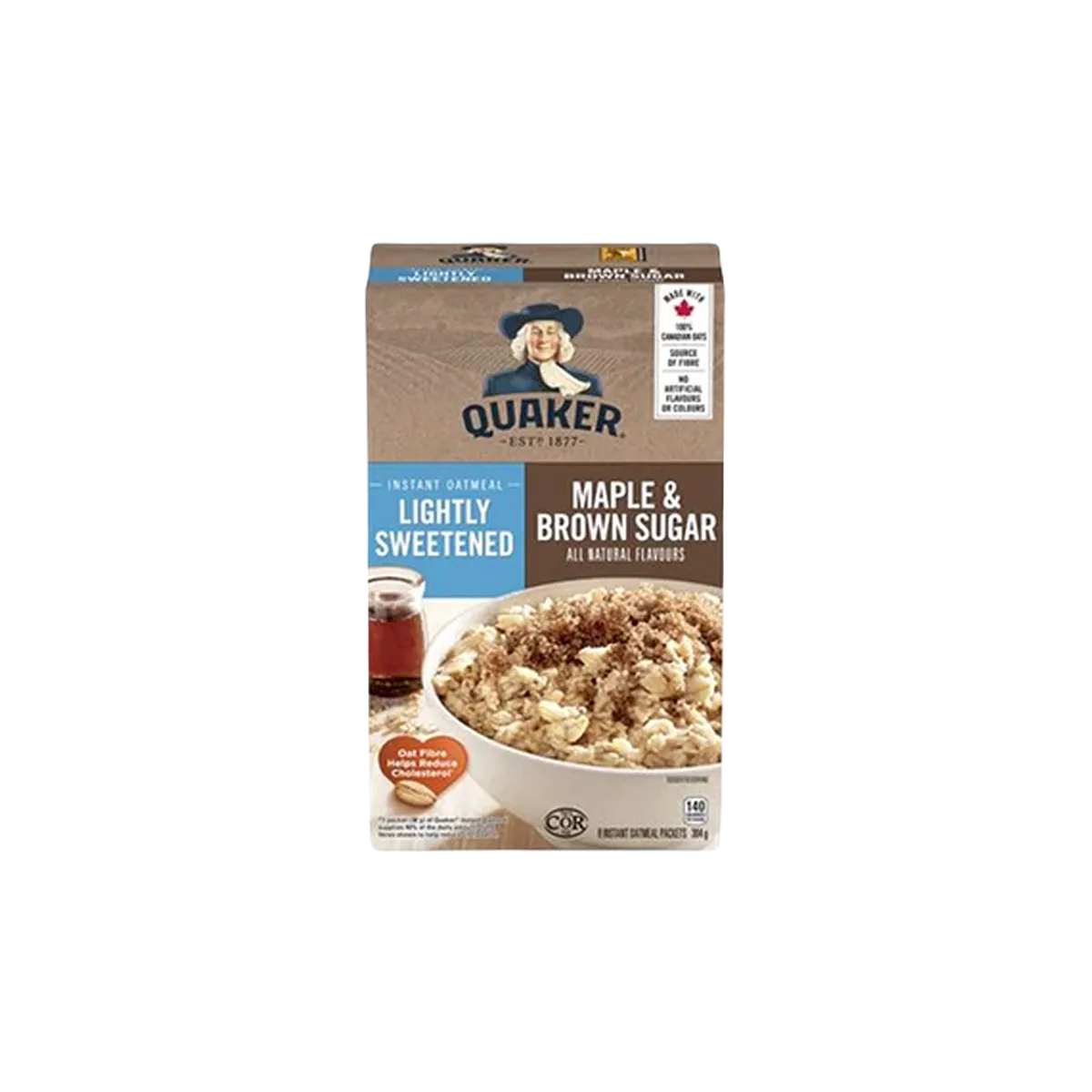 Quaker Oatmeal Lightly Sweetened maple & Broen Sugar 304g