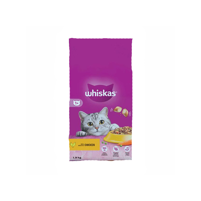 Whiskas Complete Chicken Dry Adult Cat Food 1.90kg