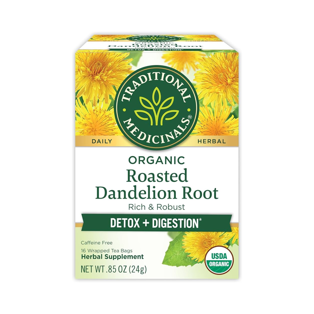 Traditional Medicinals Organic Dandelion Leaf & Root Tea 16 count