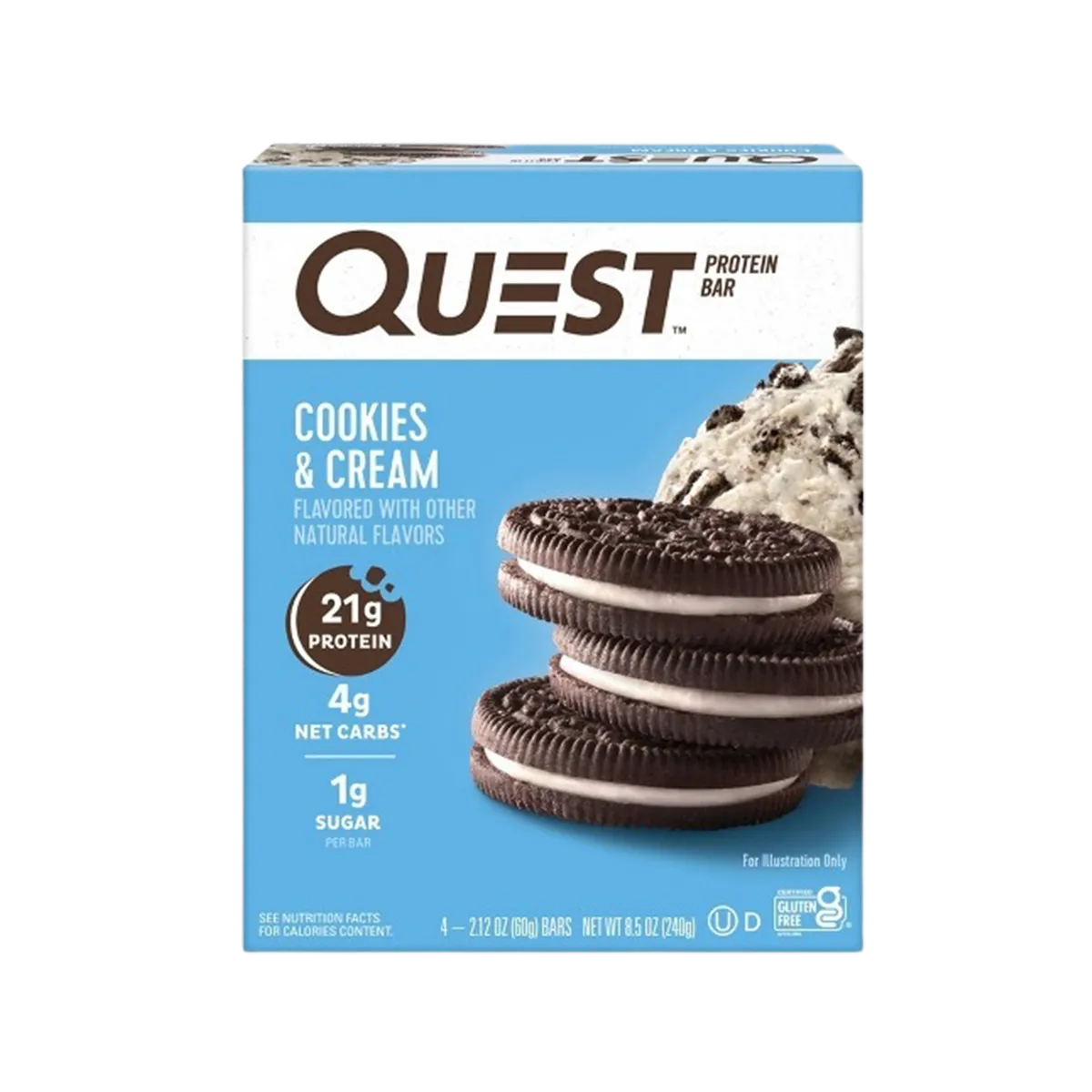 Quest Protein Bar cookies Cream 21g