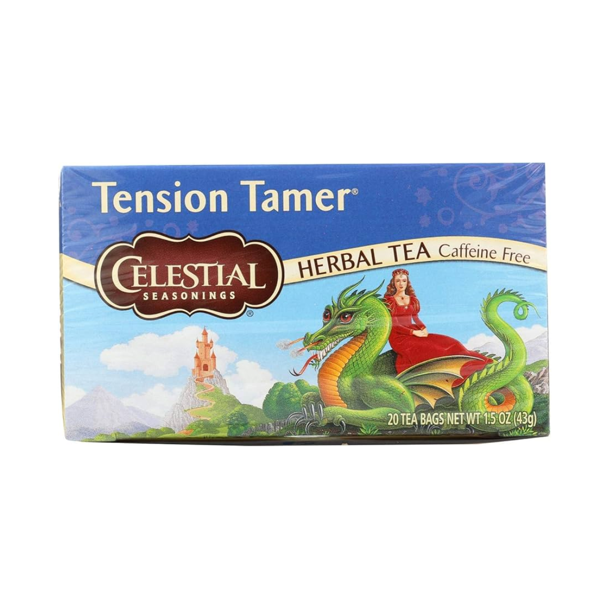 Celestial Seasonings, Tension Tamer Herbal Tea Caffeine Free 20 Tea Bags, Case Of 6, 20 bag