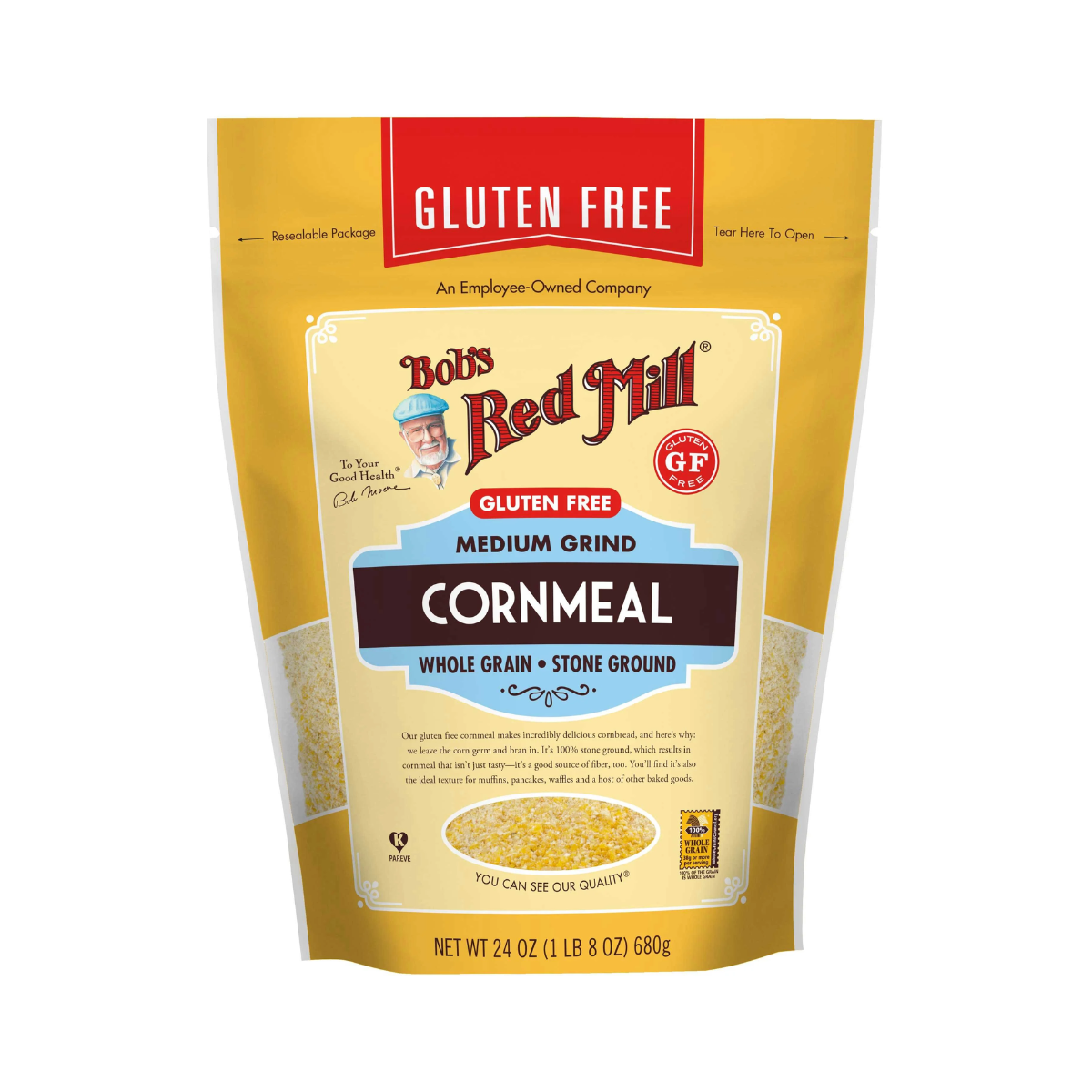 Bob's Red Mill, Cornmeal Medium, Case Of 4, 24 oz