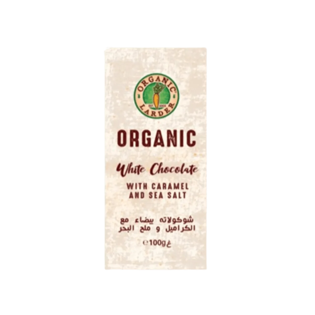 Organic Larder White Chocolate with Caramel Sea Salt 100g