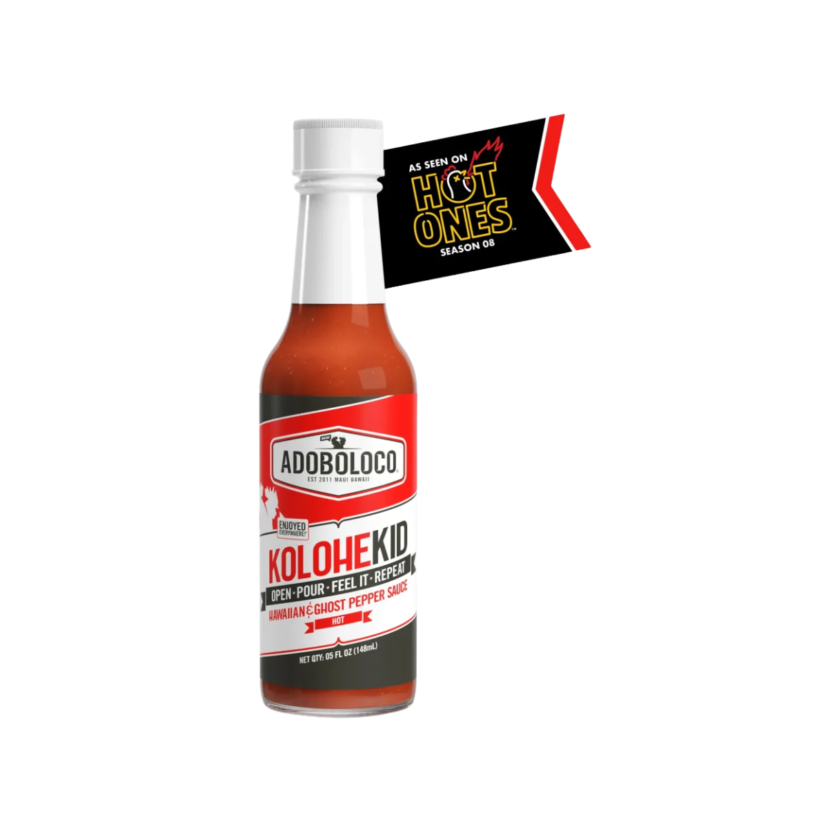 Adoboloco - JALAPENO CHICO Hot Sauce - VERY HOT - Case of 12 - 5 fl. Oz.