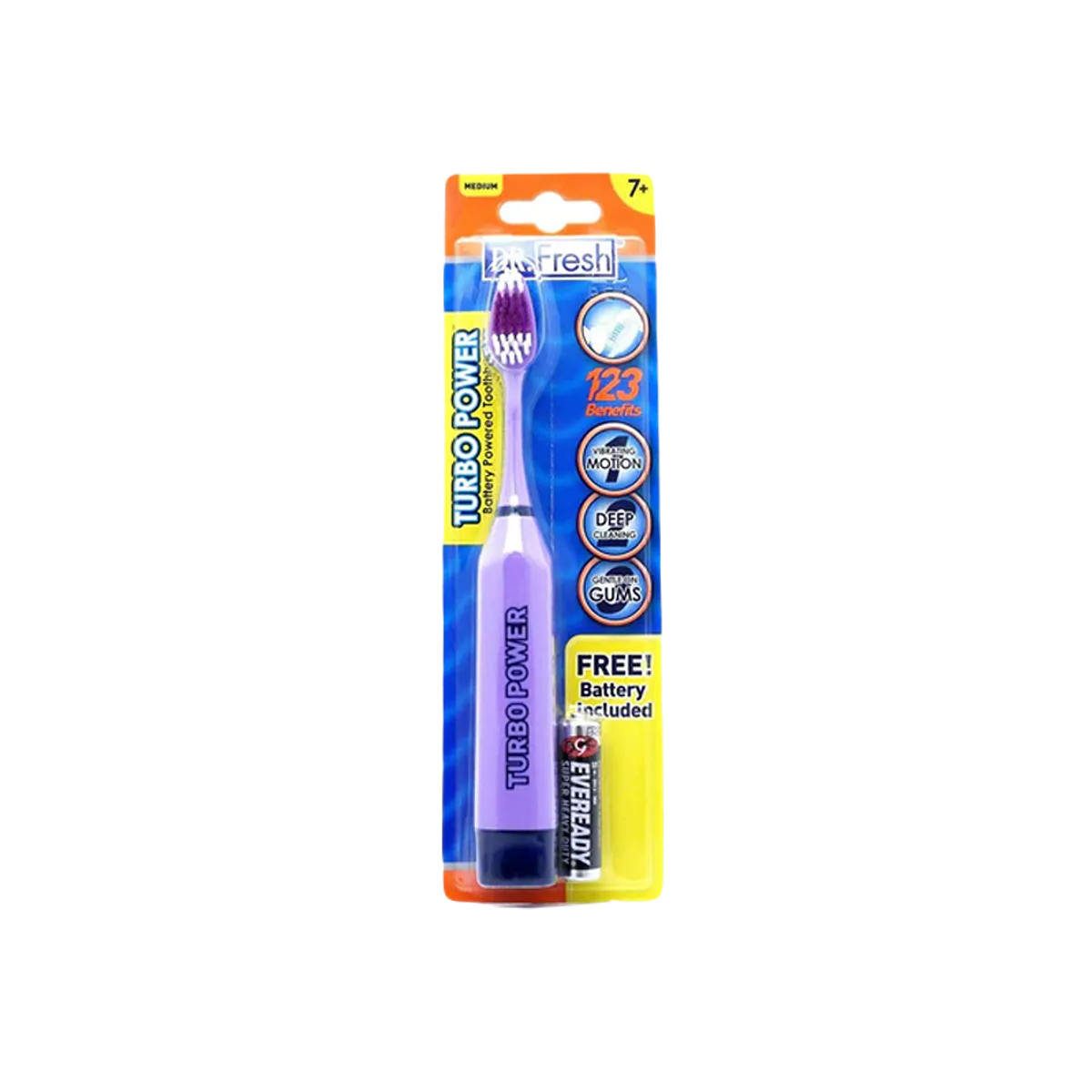 Dr Fresh Turbo-Battery Operated Brush Toothbrush