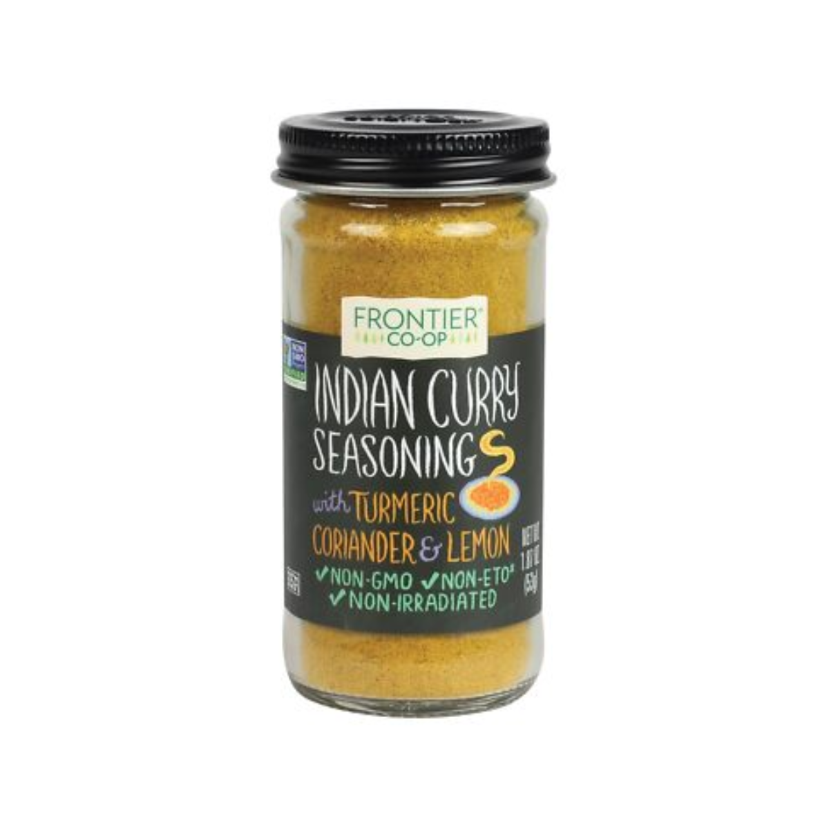 Frontier Nat Prod Co-op, International Seasoning Indian Curry, 1 Each, 1.87 oz